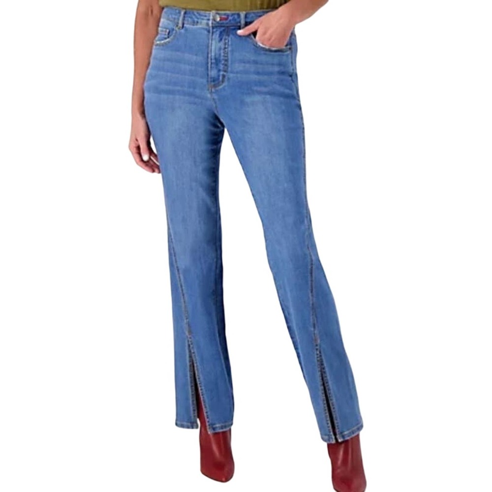 NWOT Peace Love World Regular Denim Slit Hem Jeans SIZE 16